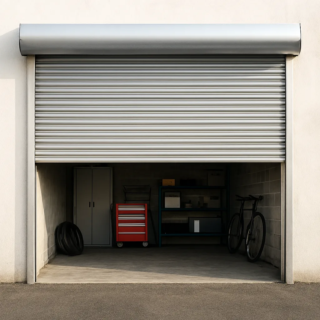Instalación de motor en puerta de garaje residencial